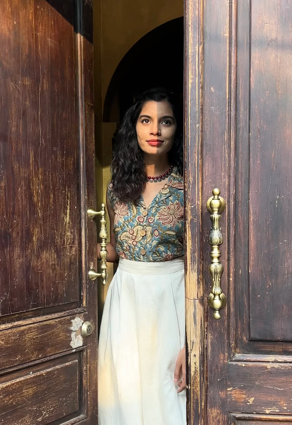 Crop Top - Blue (Handblock) - Image 3