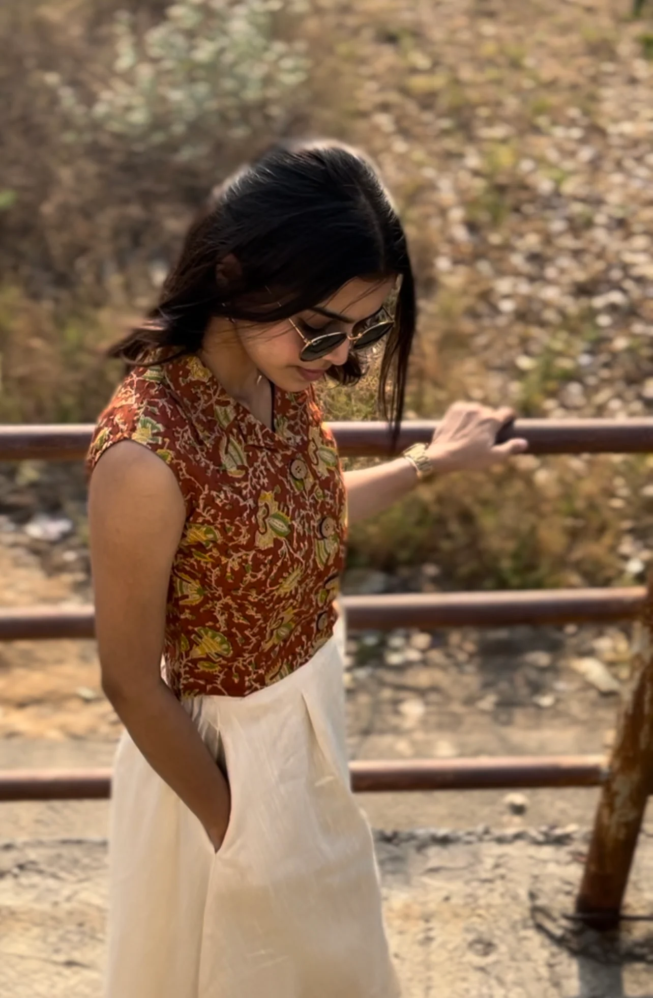 Crop Top -  Red (Handblock) - Image 8