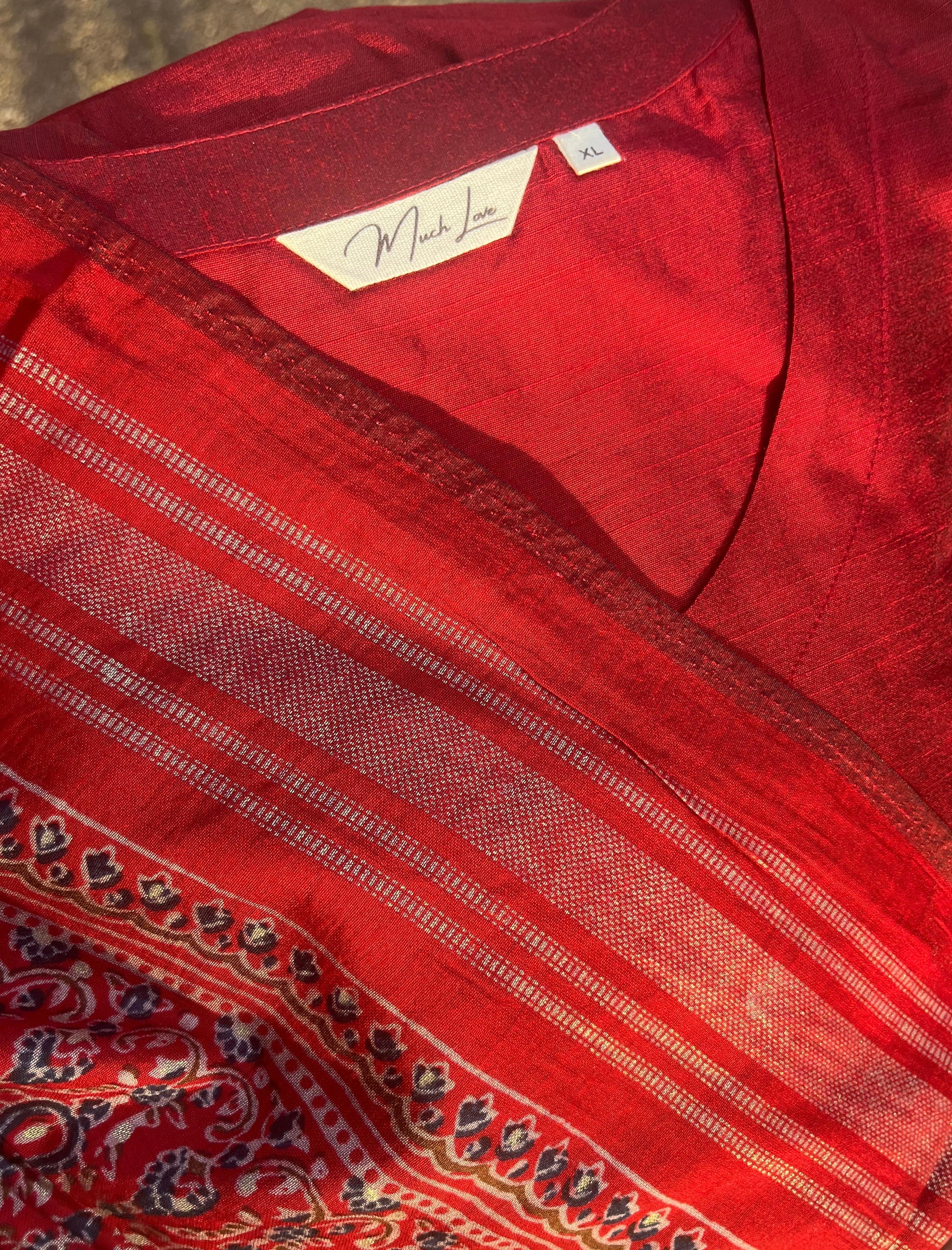 Grey Red Dupatta - Image 5