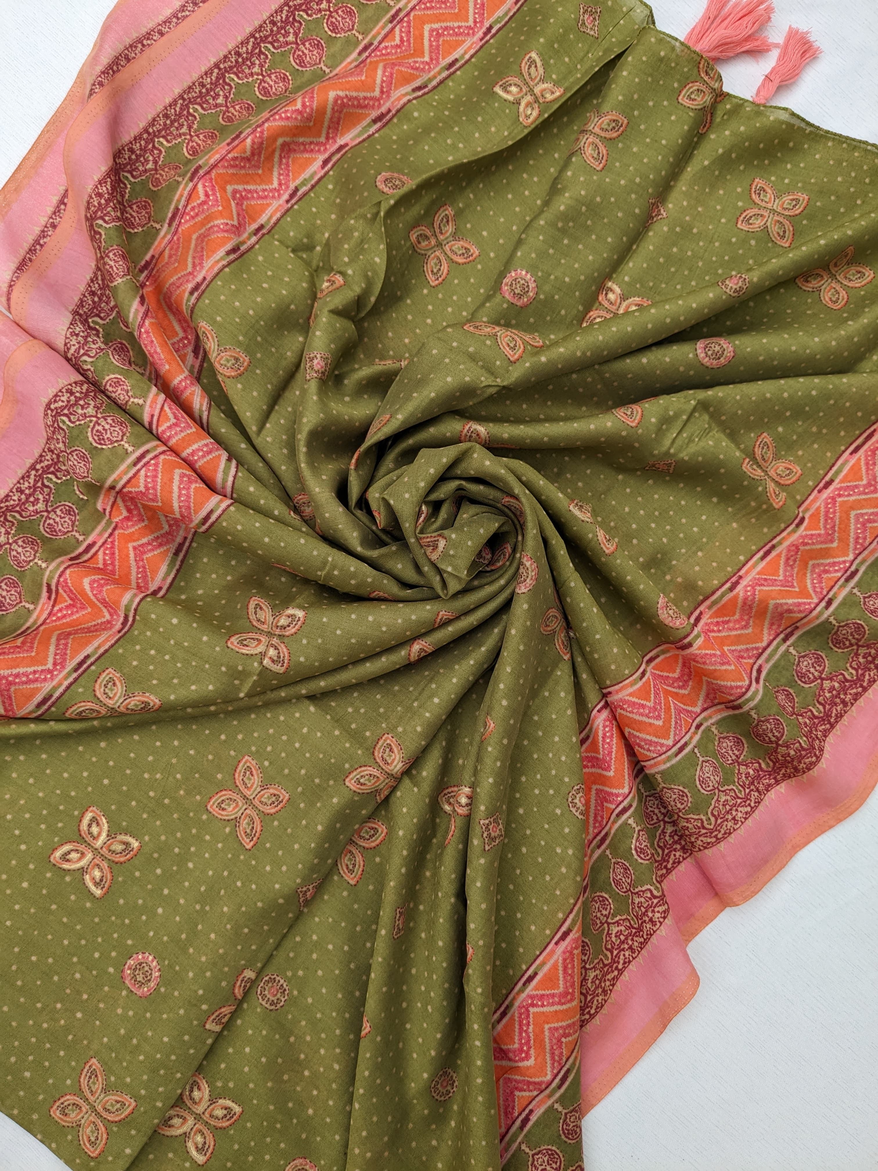Light Green Dupatta - Image 5