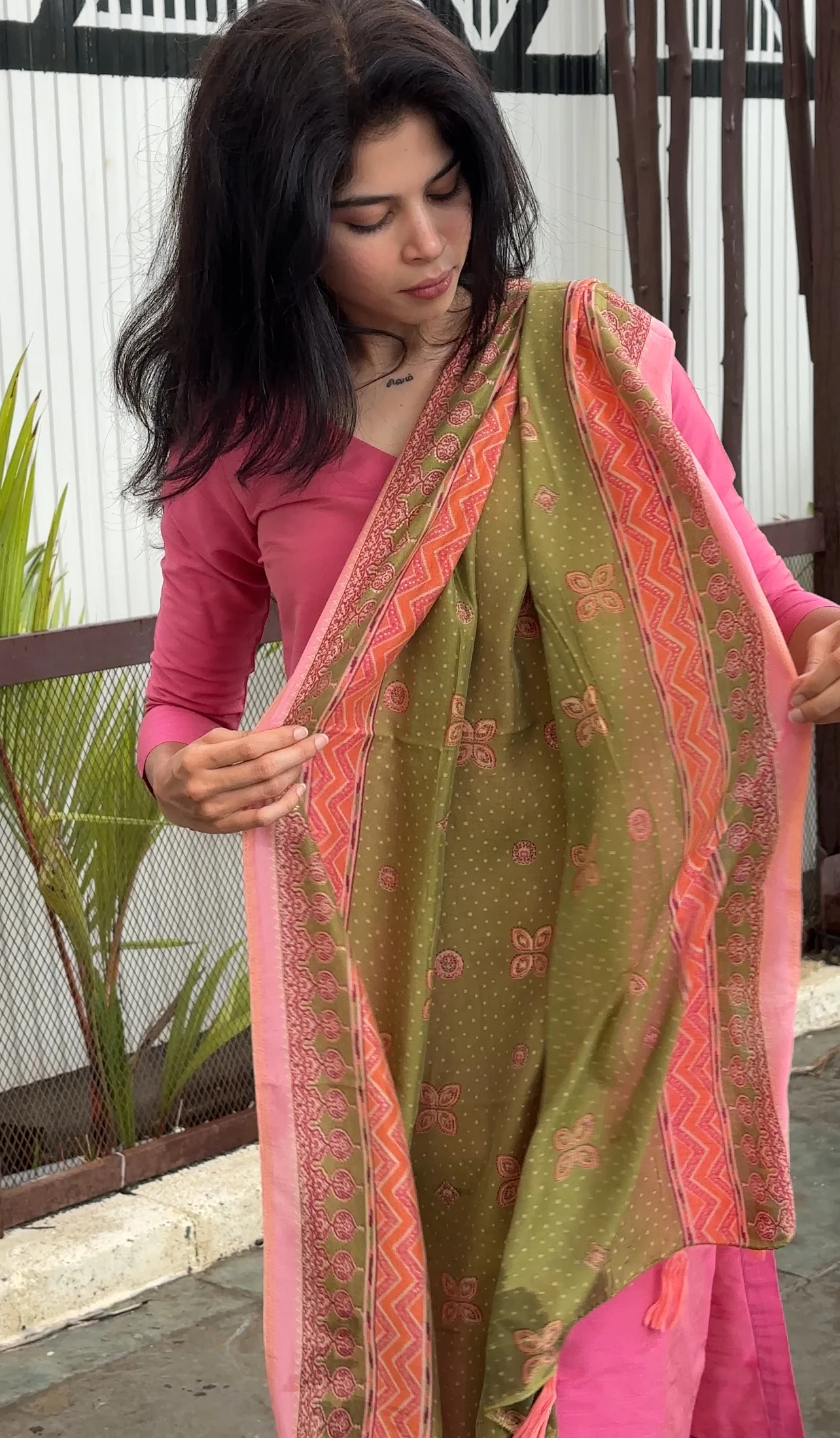 Light Green Dupatta - Image 6