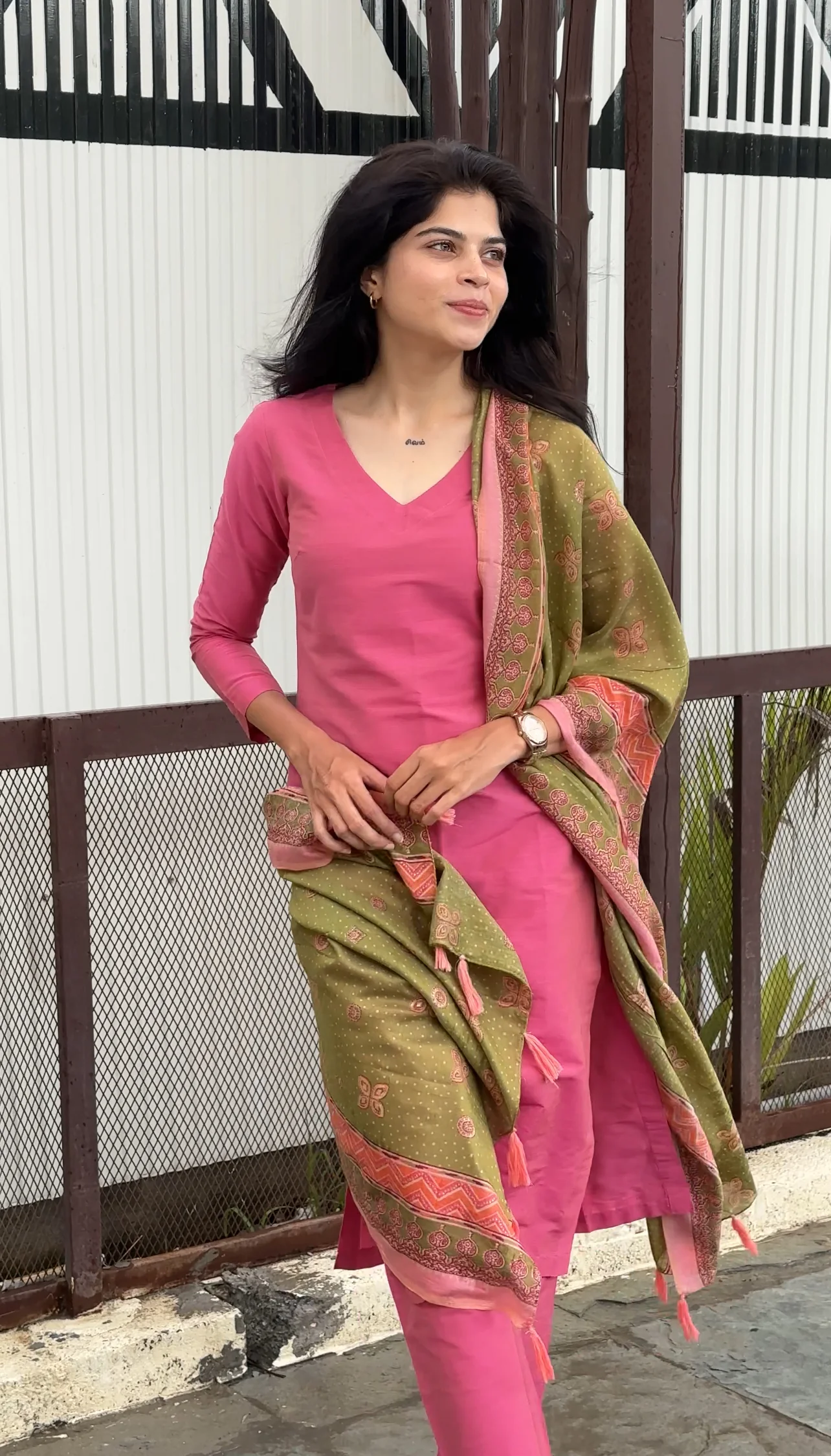 Light Green Dupatta - Image 7
