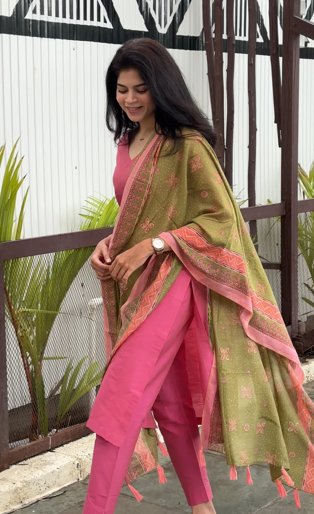 Light Green Dupatta - Image 8