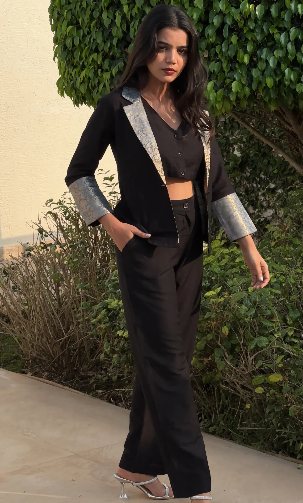 Brocade Silk 3Pc Suit - 2 Colors - Image 9