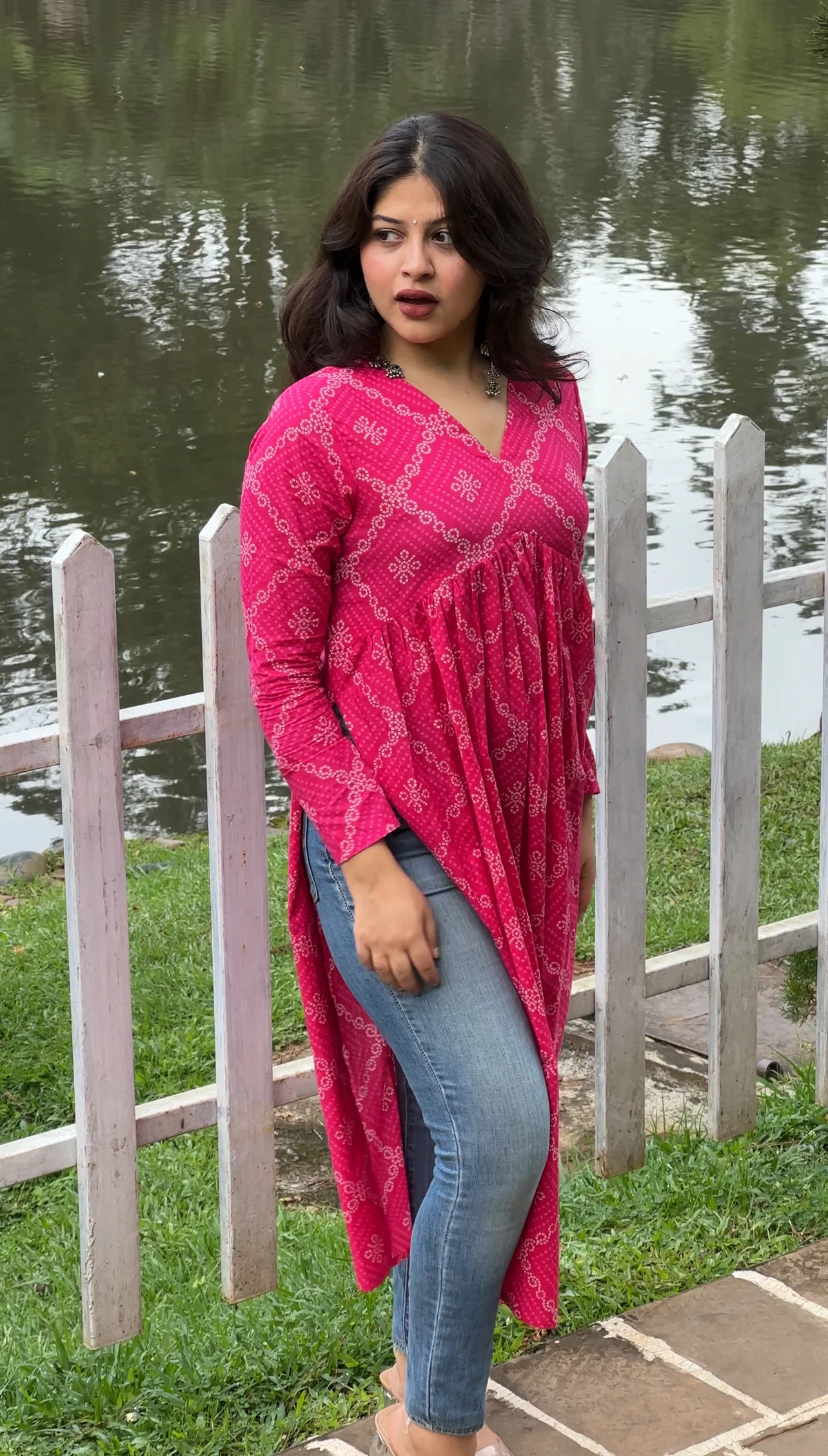 Bandhni High Slit Kurti - Image 11