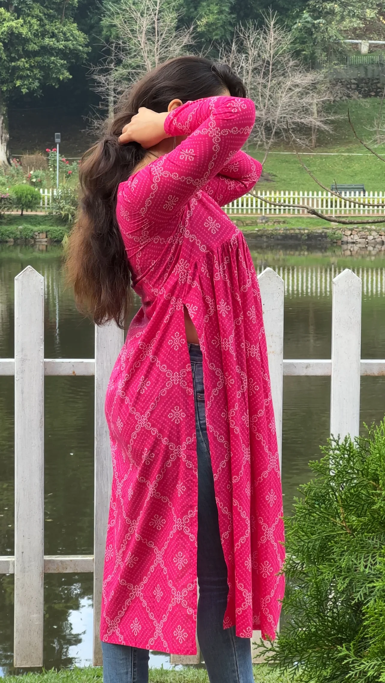 Bandhni High Slit Kurti - Image 12