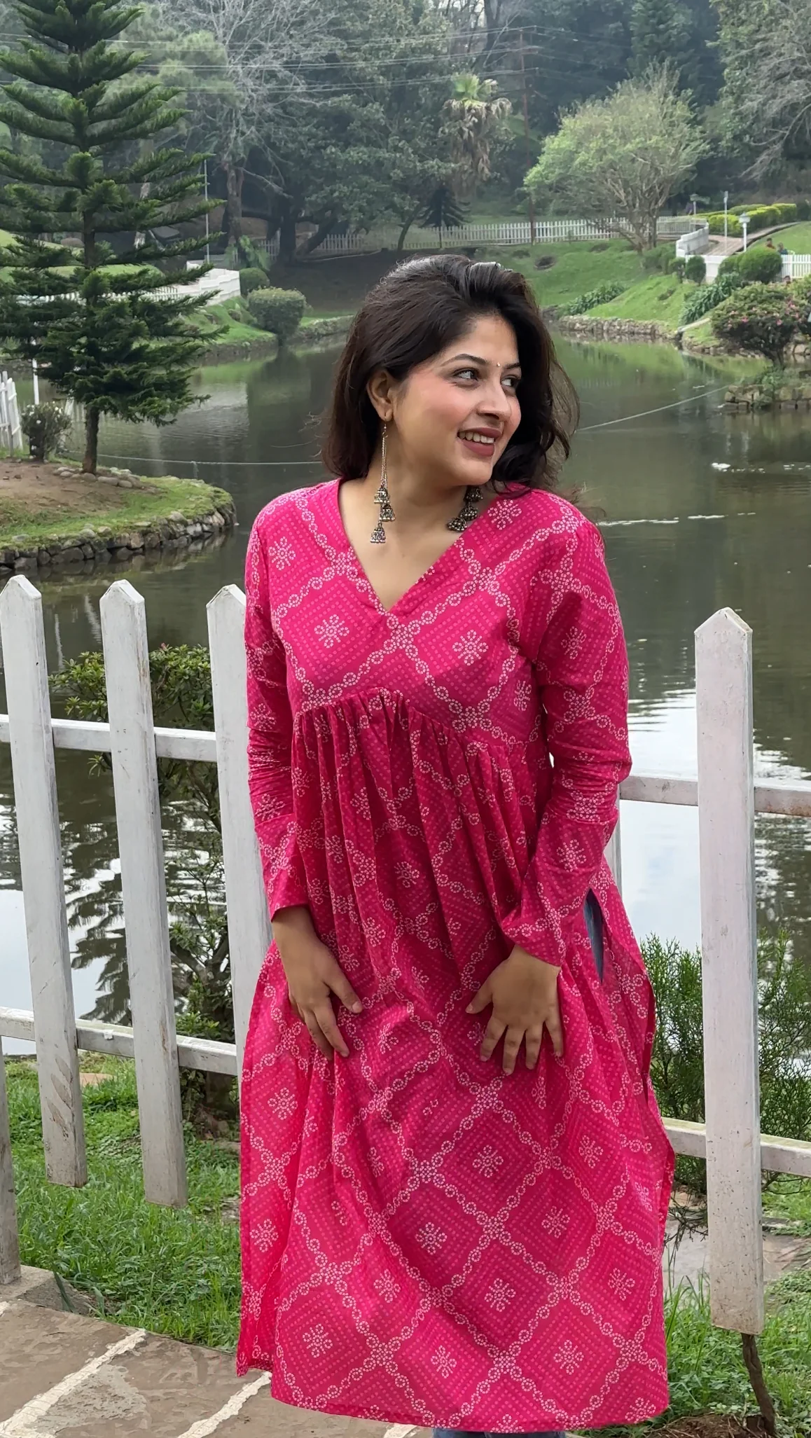 Bandhni High Slit Kurti - Image 4