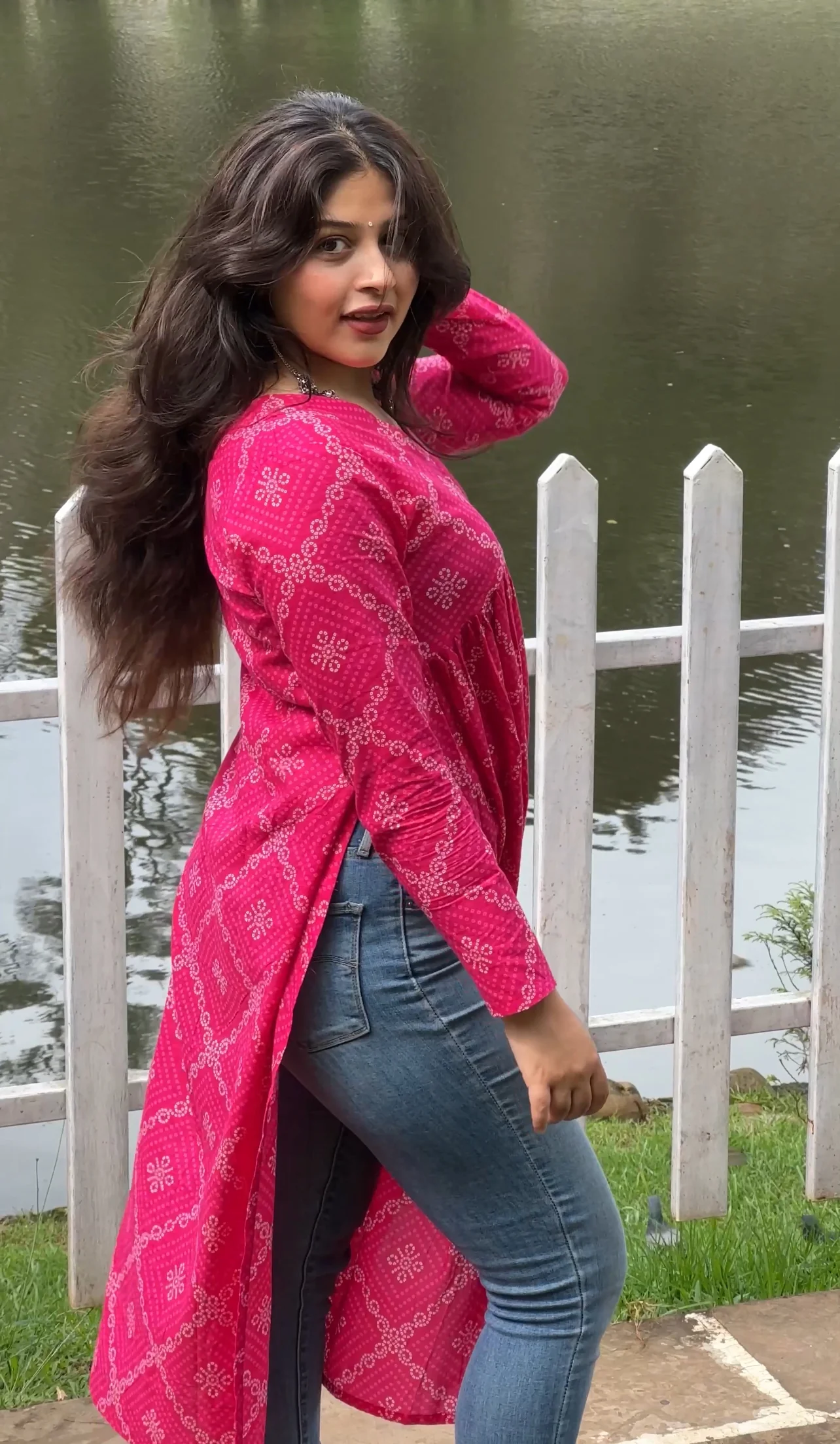 Bandhni High Slit Kurti - Image 8