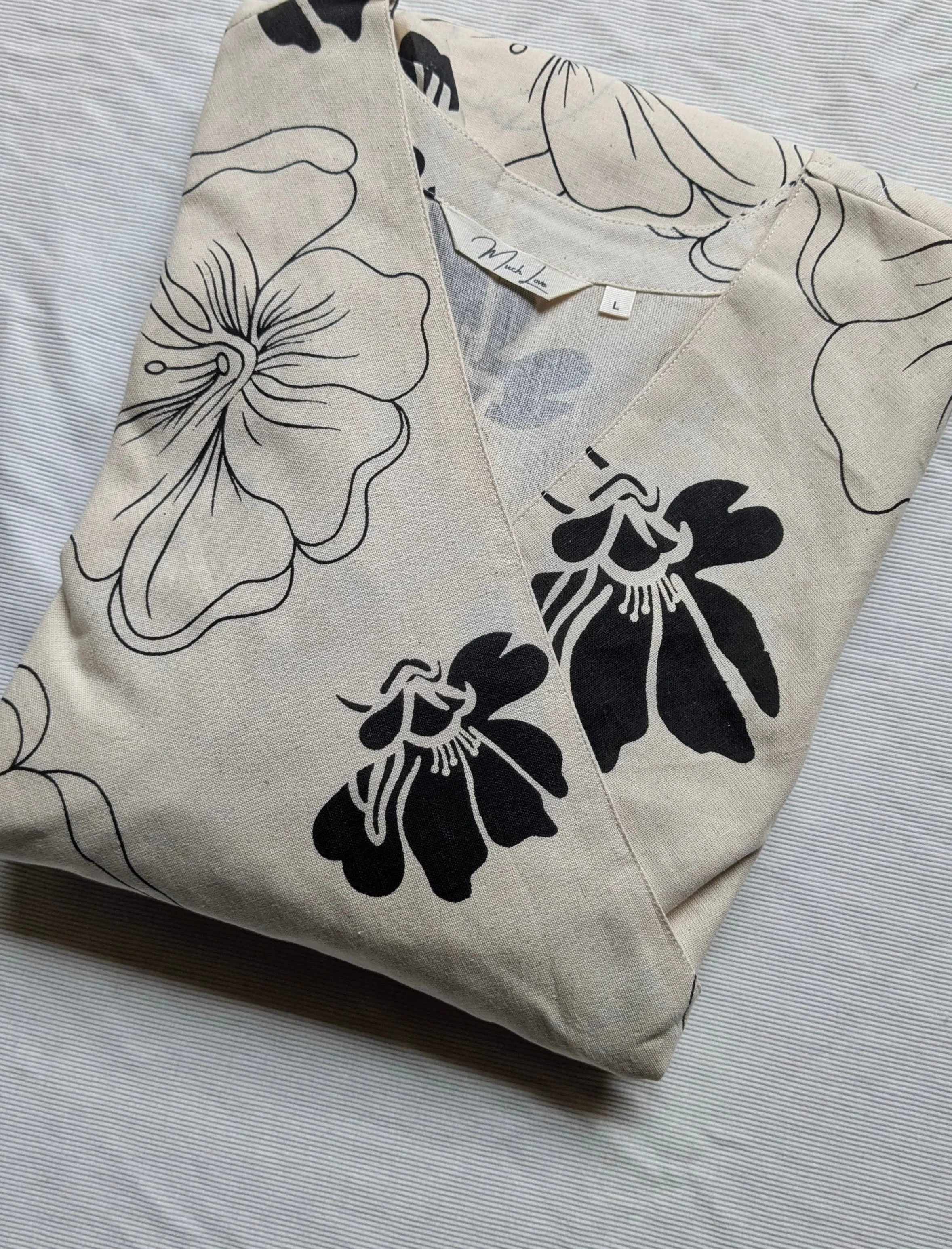 Cotton linen Wrap dress - 3 Prints - Image 11