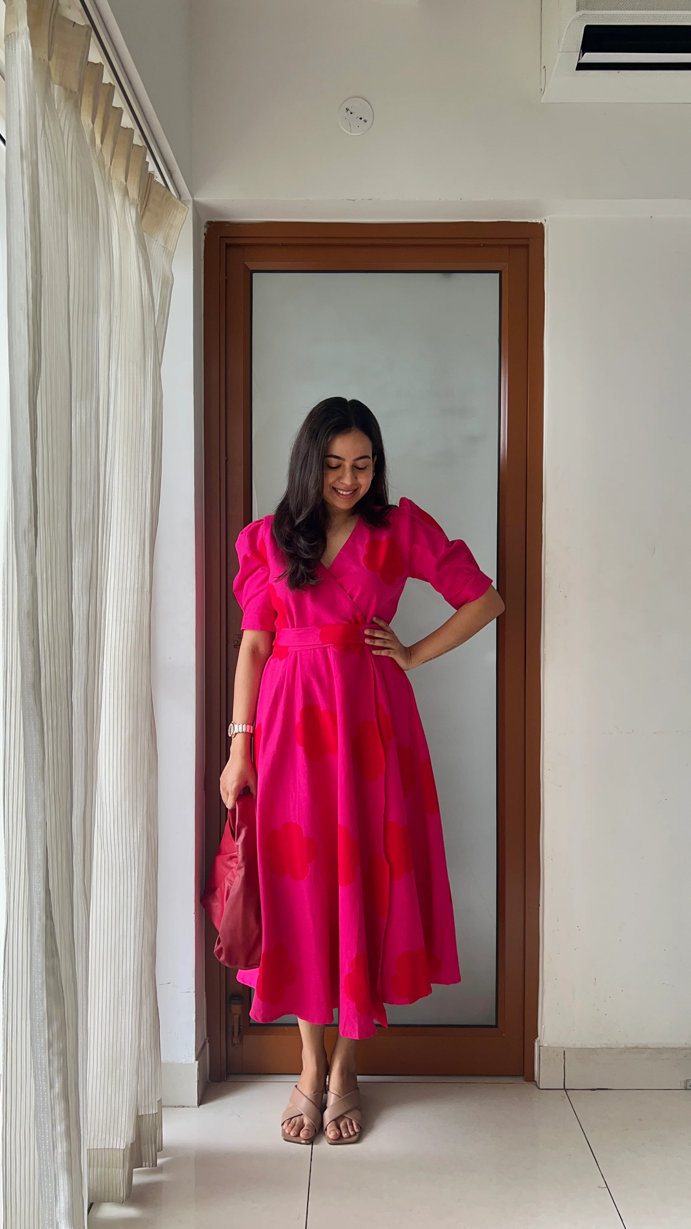 Cotton linen Wrap dress - 3 Prints - Image 13