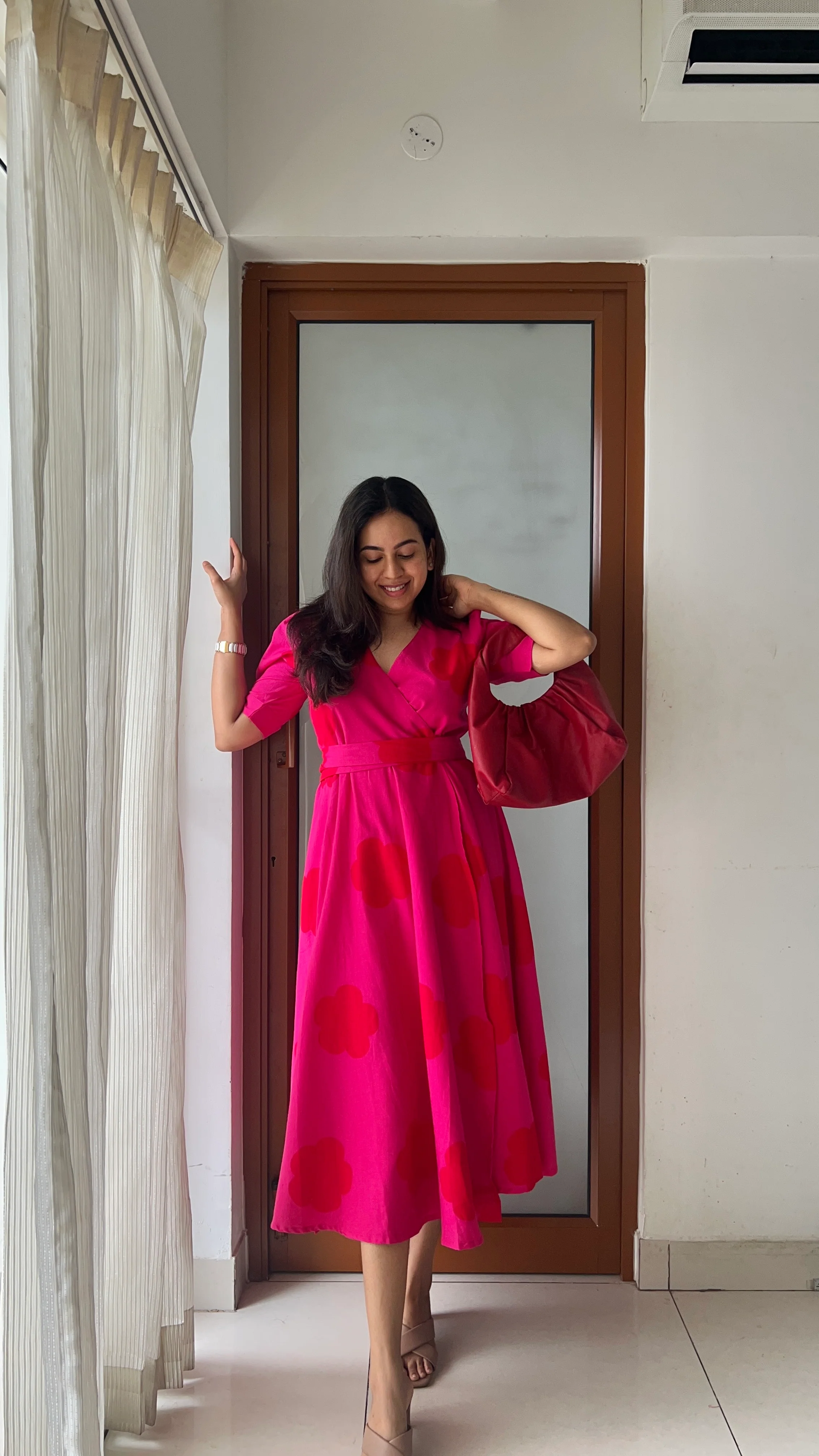 Cotton linen Wrap dress - 3 Prints - Image 3