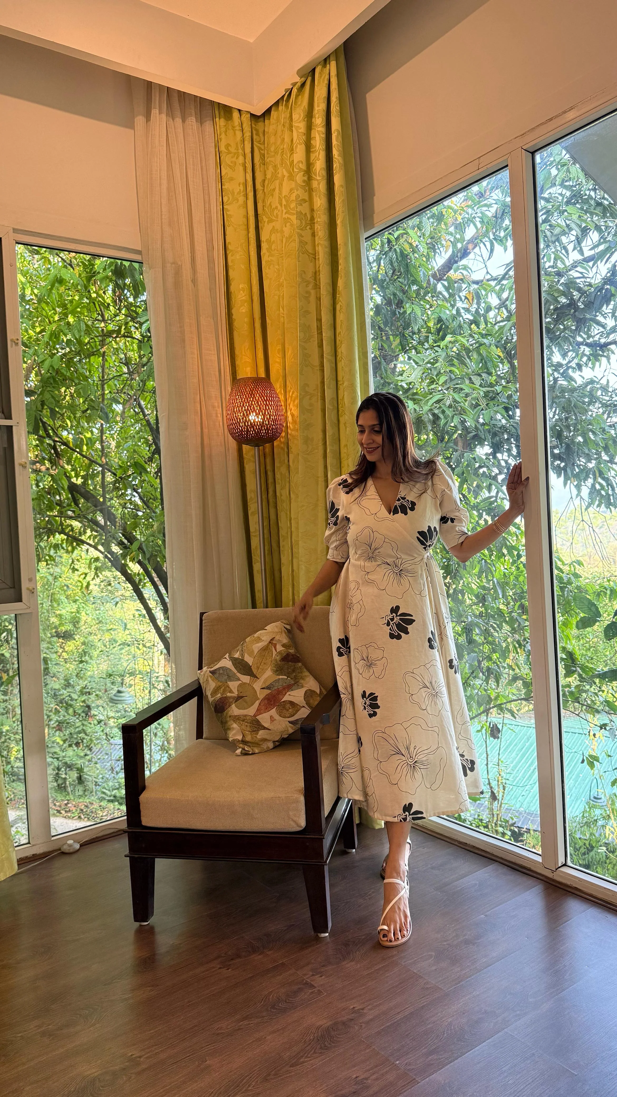 Cotton linen Wrap dress - 3 Prints - Image 33