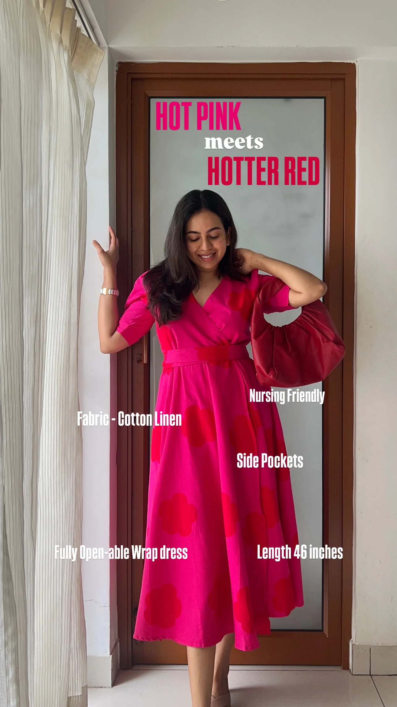 Cotton linen Wrap dress - 3 Prints - Image 35